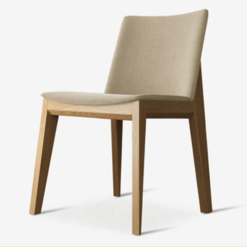Sillas de comedor estilo moderno Sillas auxiliares sin brazos con patas de madera