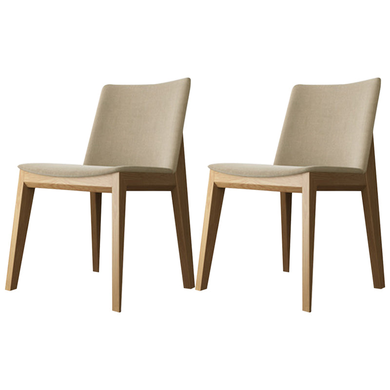 Sillas de comedor estilo moderno Sillas auxiliares sin brazos con patas de madera