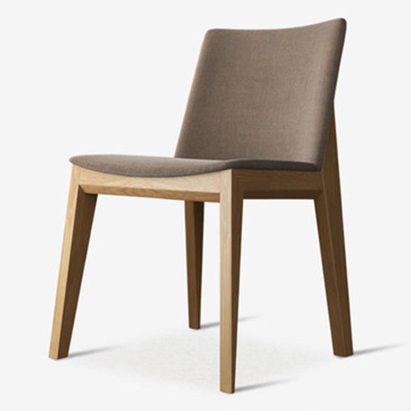 Sillas de comedor estilo moderno Sillas auxiliares sin brazos con patas de madera