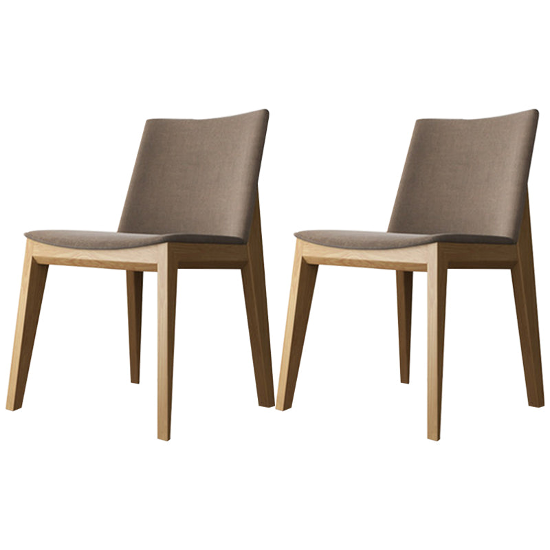 Sillas de comedor estilo moderno Sillas auxiliares sin brazos con patas de madera