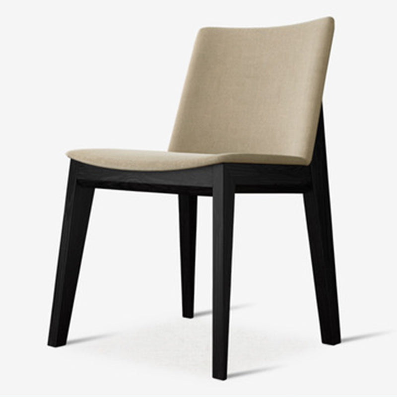 Sillas de comedor estilo moderno Sillas auxiliares sin brazos con patas de madera