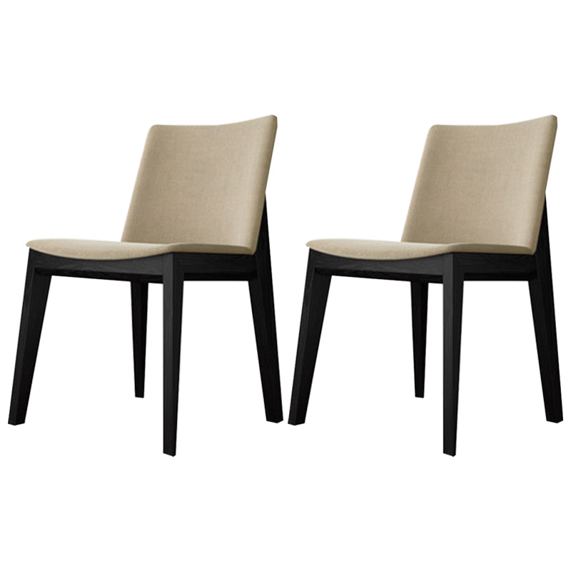 Sillas de comedor estilo moderno Sillas auxiliares sin brazos con patas de madera