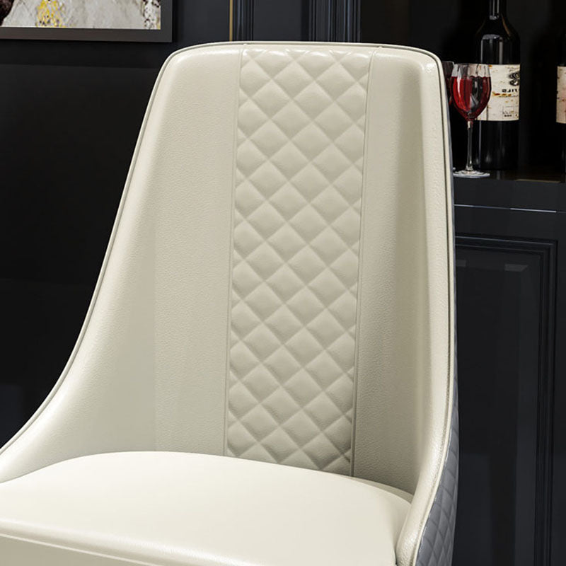 Chaise de salle à manger sans bras à dossier solide de style scandinave, chaises latérales de salle à manger rembourrées