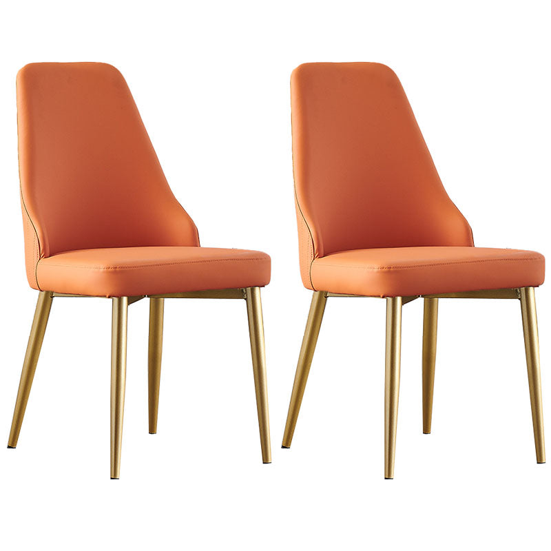 Chaise de salle à manger sans bras à dossier solide de style scandinave, chaise d'appoint rembourrée