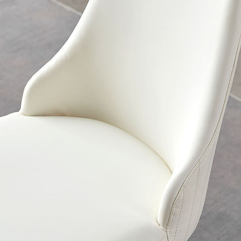 Chaise de salle à manger sans bras à dossier solide de style scandinave, chaise d'appoint rembourrée