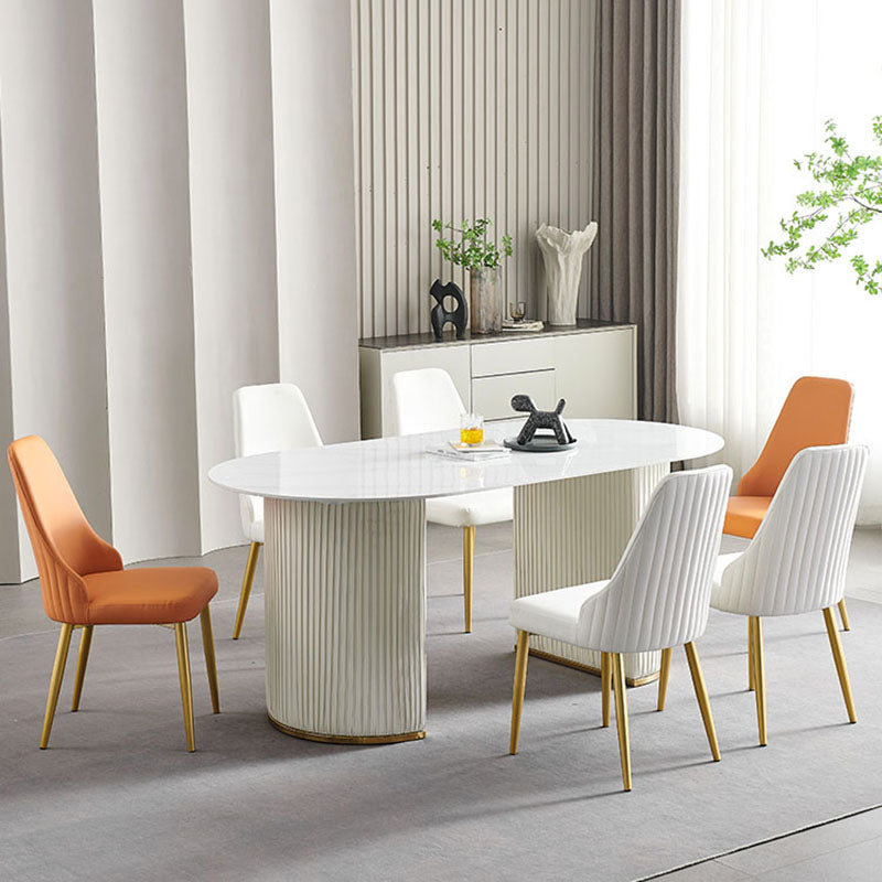 Chaise de salle à manger sans bras à dossier solide de style scandinave, chaise d'appoint rembourrée