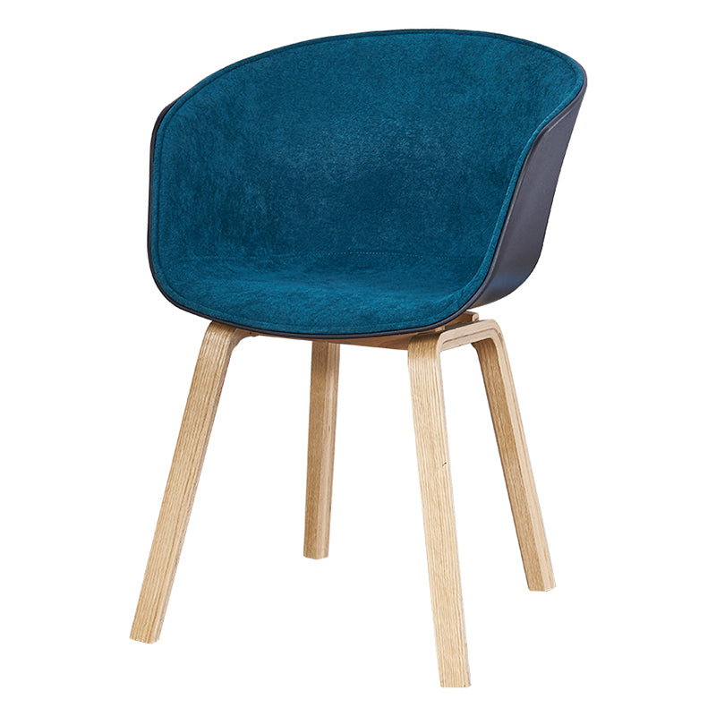 Chaises de salle à manger de style moderne, chaise latérale sans accoudoirs avec pieds en bois