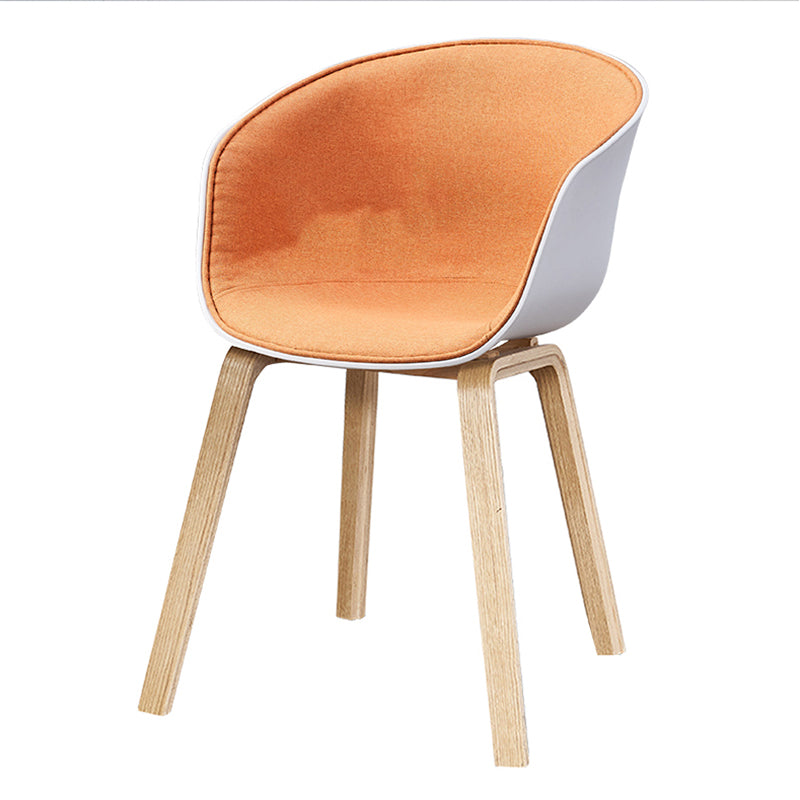 Chaises de salle à manger de style moderne, chaise latérale sans accoudoirs avec pieds en bois