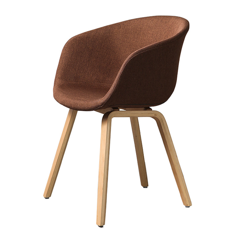 Chaises de salle à manger de style moderne, chaise latérale sans accoudoirs avec pieds en bois