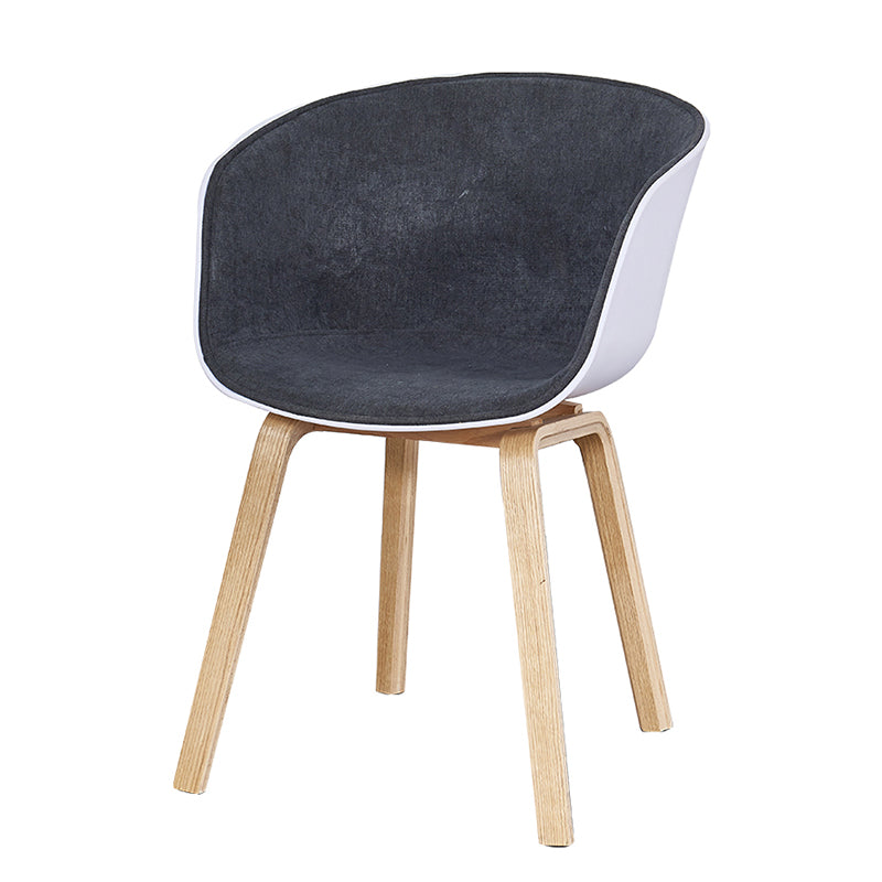 Chaises de salle à manger de style moderne, chaise latérale sans accoudoirs avec pieds en bois
