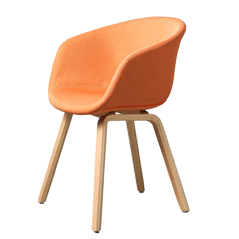Chaises de salle à manger de style moderne, chaise latérale sans accoudoirs avec pieds en bois
