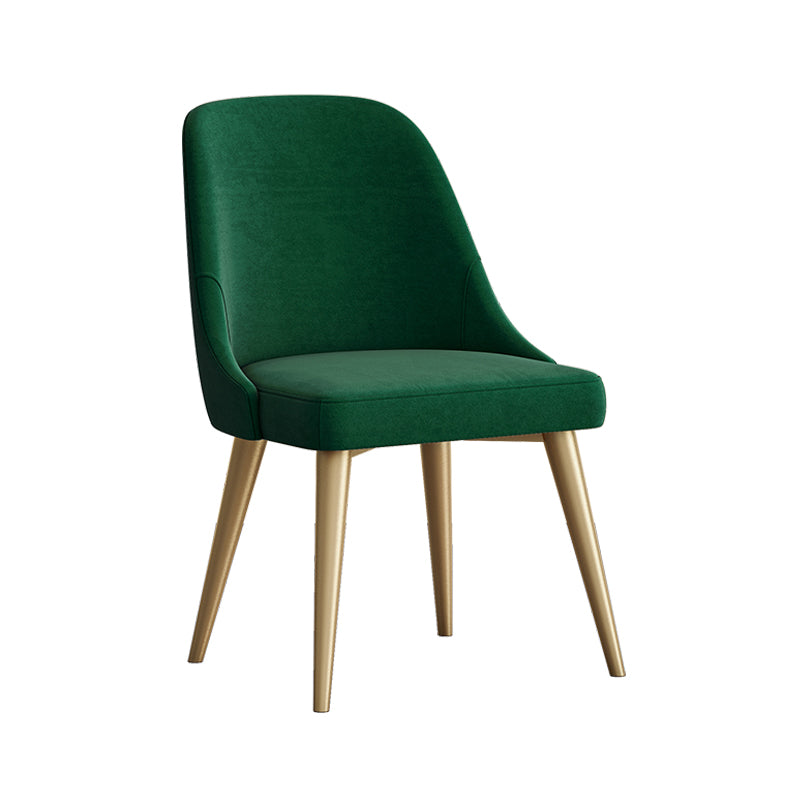 Chaises de salle à manger en Faux cuir de conception nordique, chaise de salle à manger sans bras à dossier solide