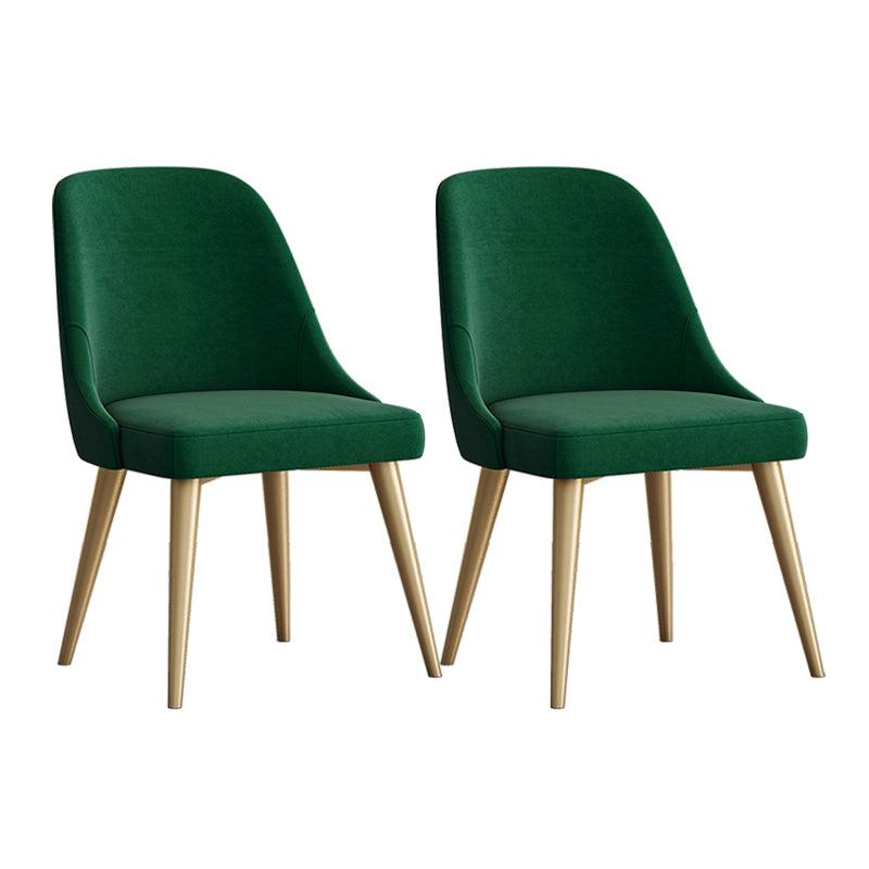 Chaises de salle à manger en Faux cuir de conception nordique, chaise de salle à manger sans bras à dossier solide