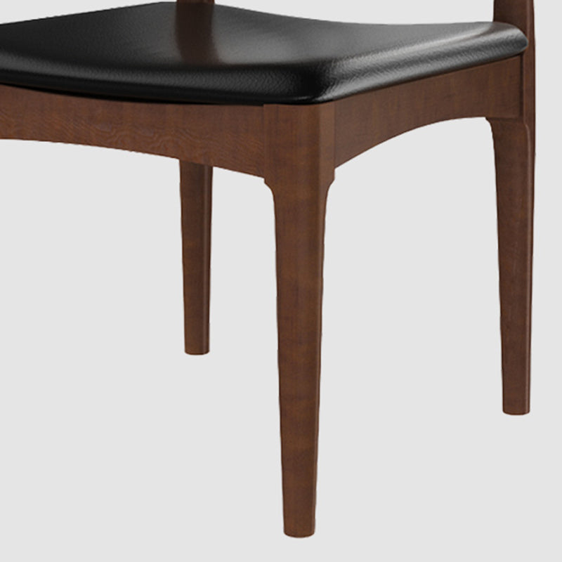 Sillas de comedor modernas con respaldo abierto, sillas laterales sin brazos con patas de madera