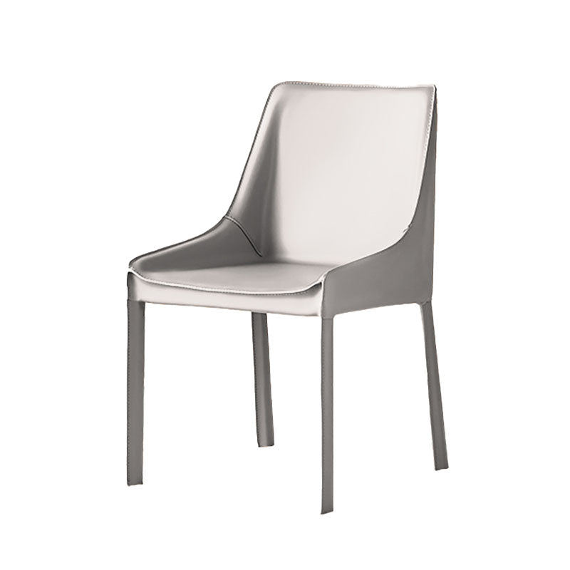 Contemporary Metal Dining Arm Chair Leather Dining Side Chairs for Restaurant Use