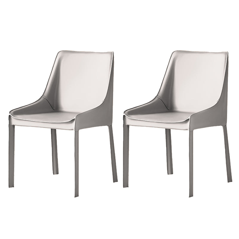 Contemporary Metal Dining Arm Chair Leather Dining Side Chairs for Restaurant Use