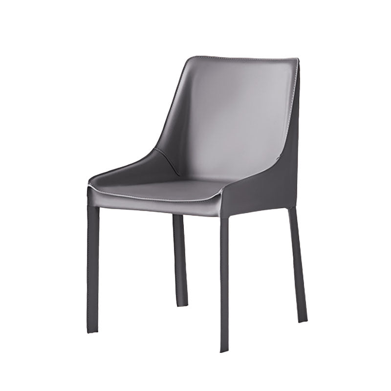 Contemporary Metal Dining Arm Chair Leather Dining Side Chairs for Restaurant Use