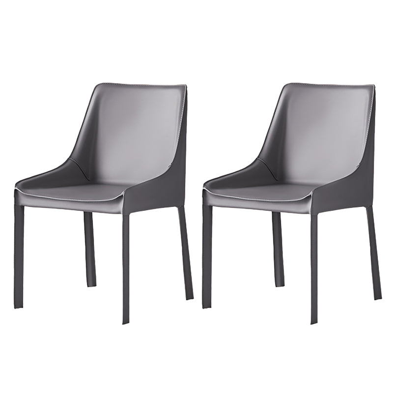 Contemporary Metal Dining Arm Chair Leather Dining Side Chairs for Restaurant Use