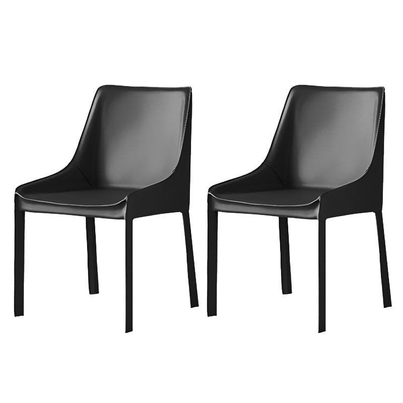 Contemporary Metal Dining Arm Chair Leather Dining Side Chairs for Restaurant Use