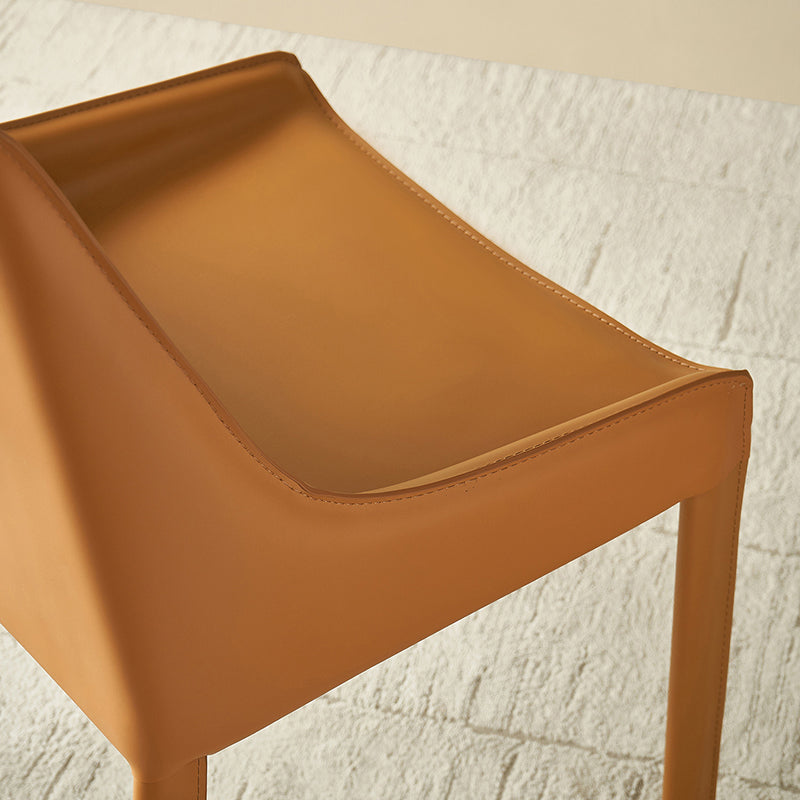 Contemporary Metal Dining Arm Chair Leather Dining Side Chairs for Restaurant Use