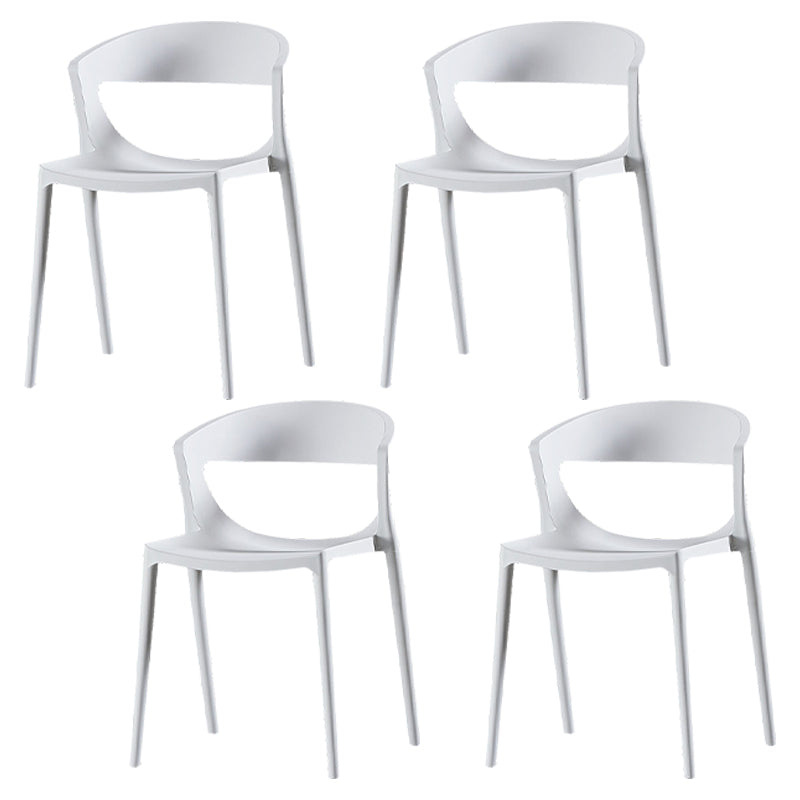 Moderne eet- en accentstoelen indoor-outdoor plastic open achterkant stoel