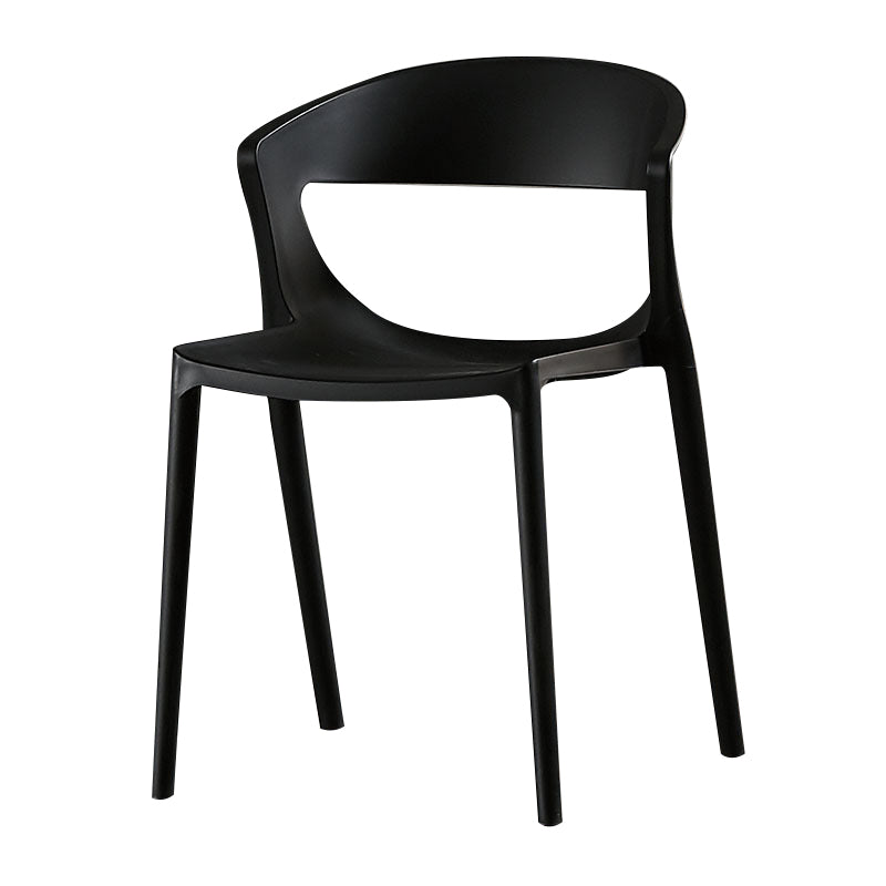 Moderne eet- en accentstoelen indoor-outdoor plastic open achterkant stoel