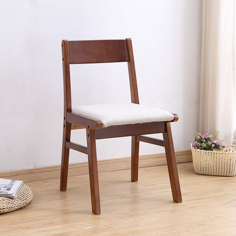 Modern Dining Open Back Chairs Dining Armless Side Chair with Wooden Legs