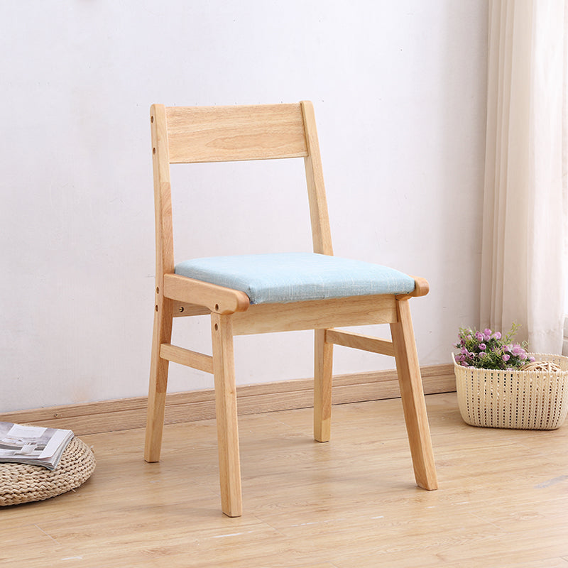 Modern Dining Open Back Chairs Dining Armless Side Chair with Wooden Legs