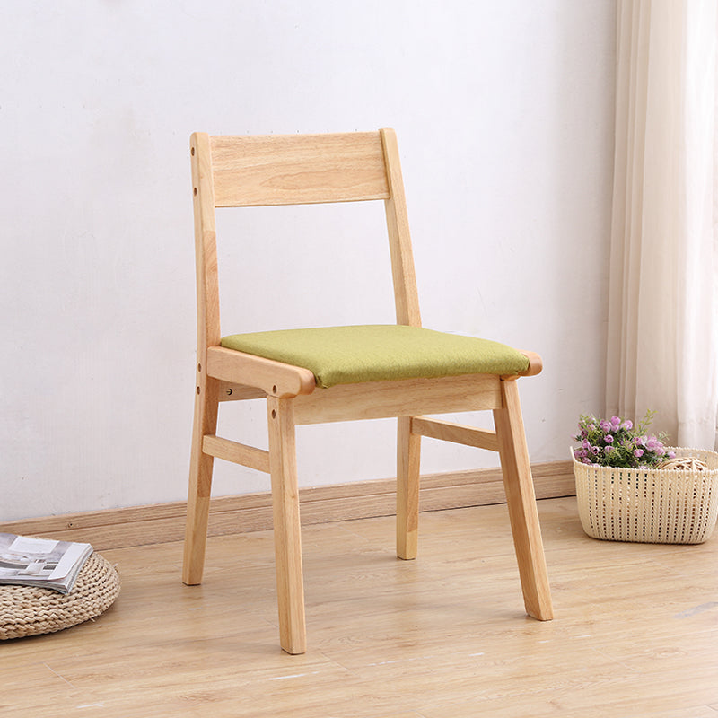 Modern Dining Open Back Chairs Dining Armless Side Chair with Wooden Legs