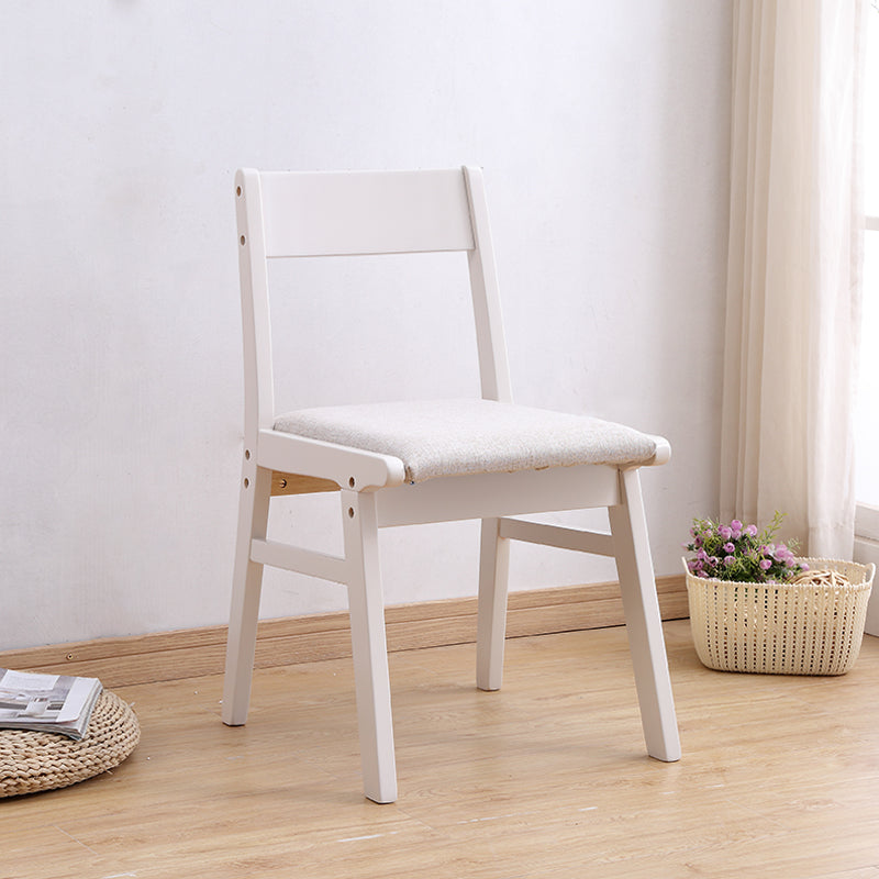 Modern Dining Open Back Chairs Dining Armless Side Chair with Wooden Legs