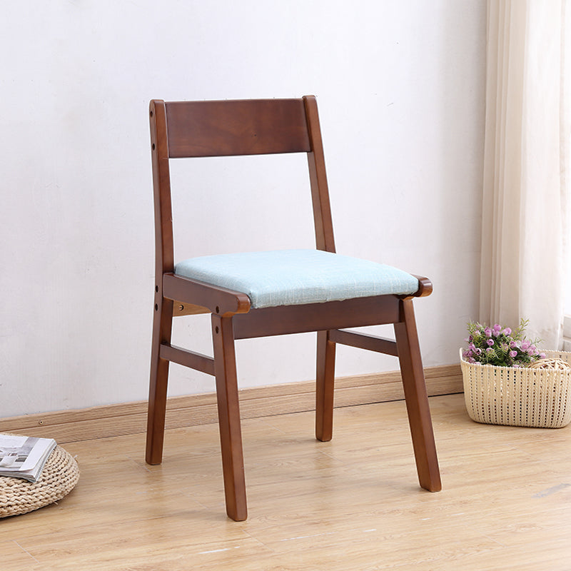 Modern Dining Open Back Chairs Dining Armless Side Chair with Wooden Legs