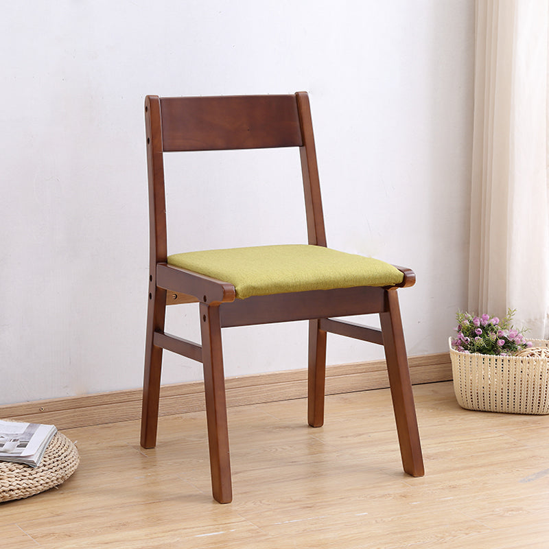 Modern Dining Open Back Chairs Dining Armless Side Chair with Wooden Legs