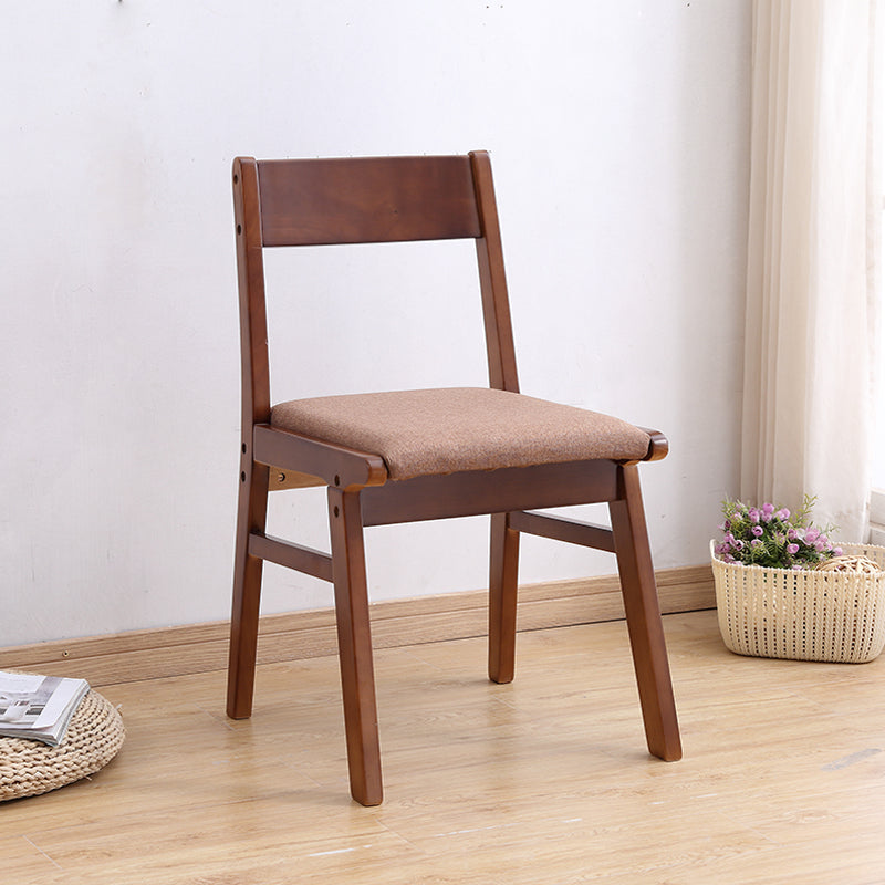 Modern Dining Open Back Chairs Dining Armless Side Chair with Wooden Legs
