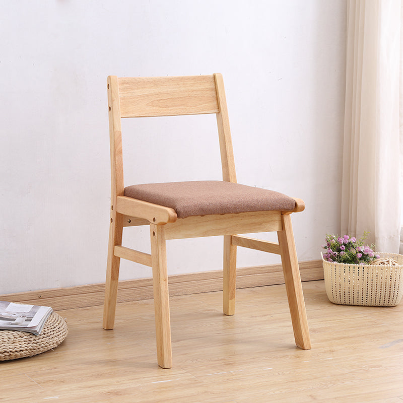 Modern Dining Open Back Chairs Dining Armless Side Chair with Wooden Legs