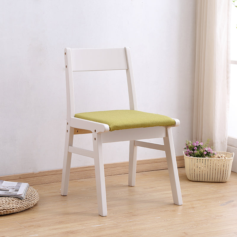Modern Dining Open Back Chairs Dining Armless Side Chair with Wooden Legs