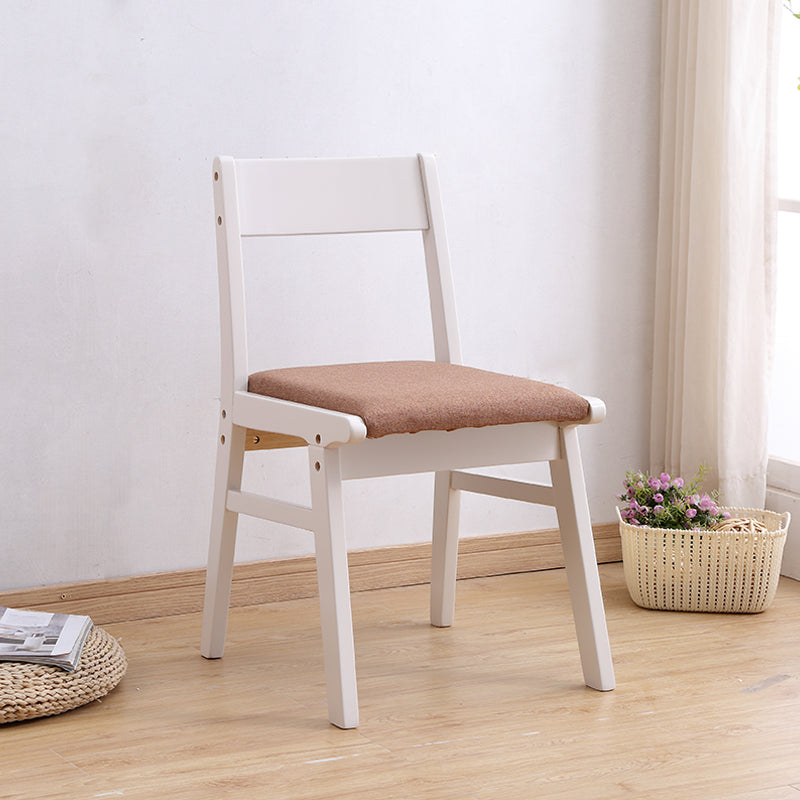 Modern Dining Open Back Chairs Dining Armless Side Chair with Wooden Legs