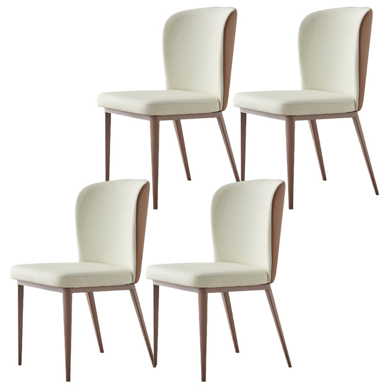Sillas de comedor contemporáneas que cenan las sillas laterales sin brazos con las piernas del metal