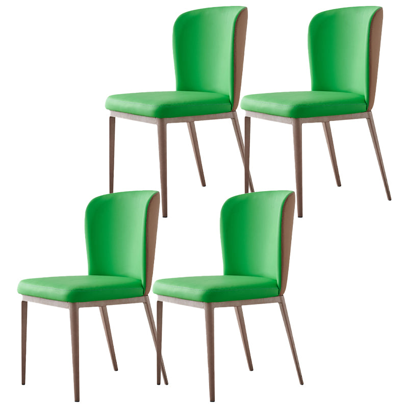 Sillas de comedor contemporáneas que cenan las sillas laterales sin brazos con las piernas del metal