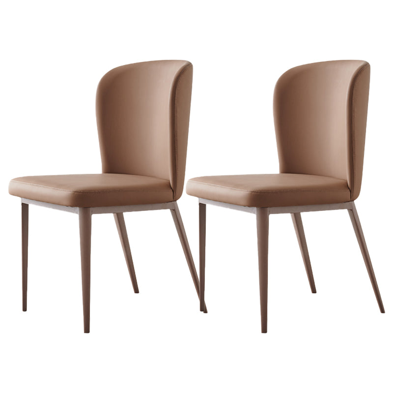 Sillas de comedor contemporáneas que cenan las sillas laterales sin brazos con las piernas del metal