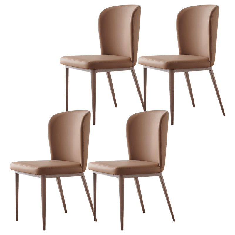Sillas de comedor contemporáneas que cenan las sillas laterales sin brazos con las piernas del metal