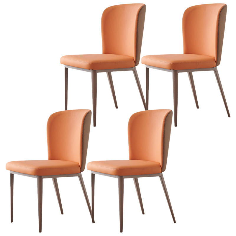 Sillas de comedor contemporáneas que cenan las sillas laterales sin brazos con las piernas del metal