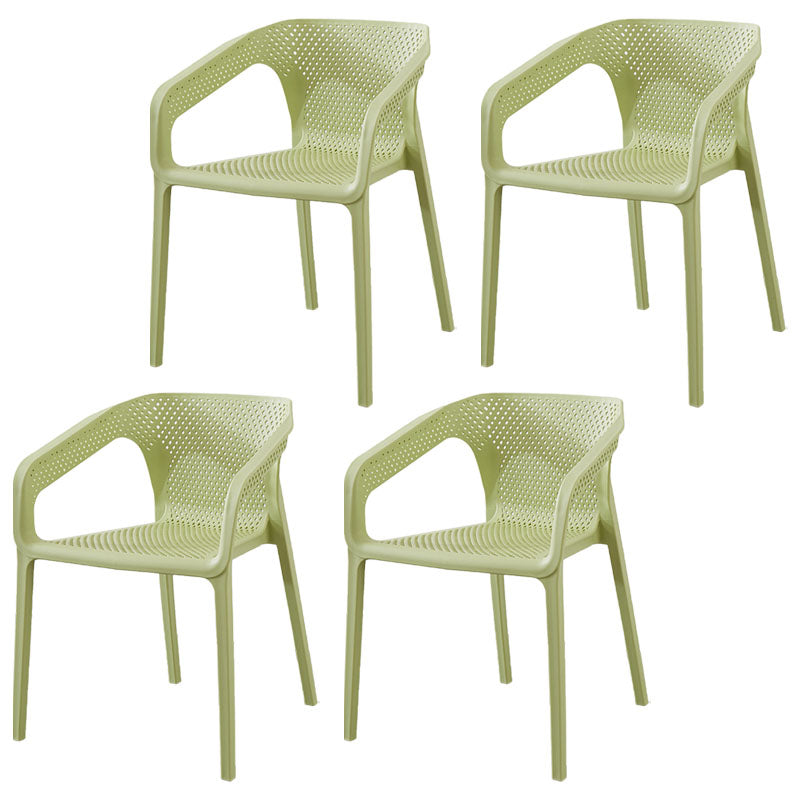 Silla de comedor de cocina escandinava de plástico, sillón con respaldo sólido