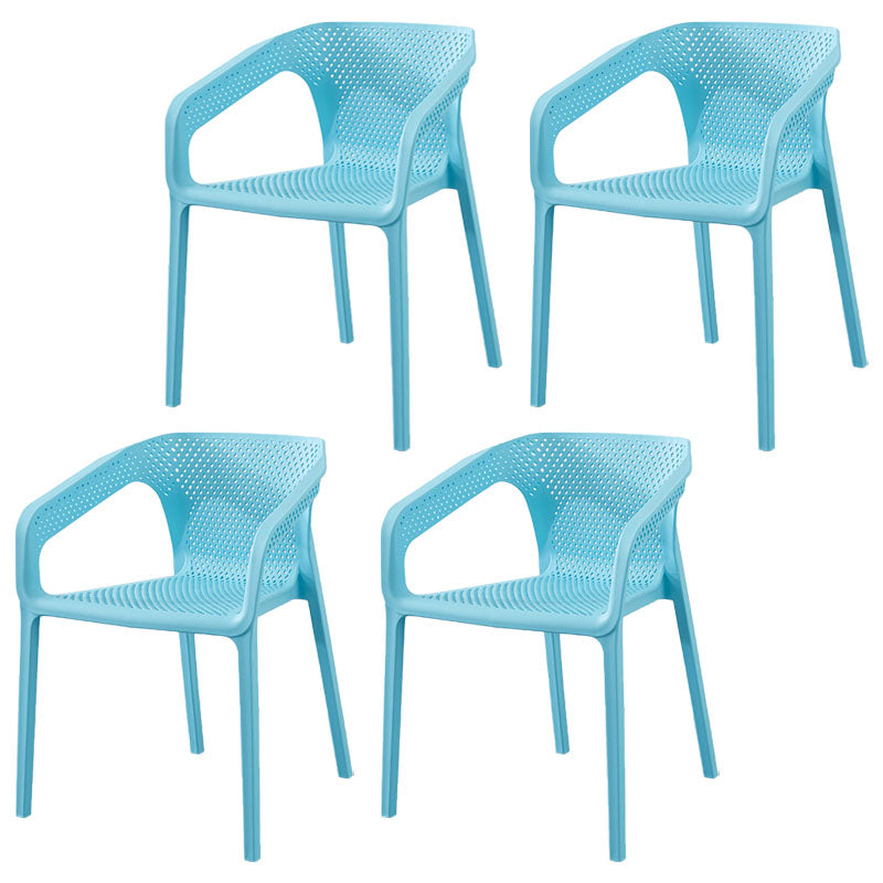 Silla de comedor de cocina escandinava de plástico, sillón con respaldo sólido