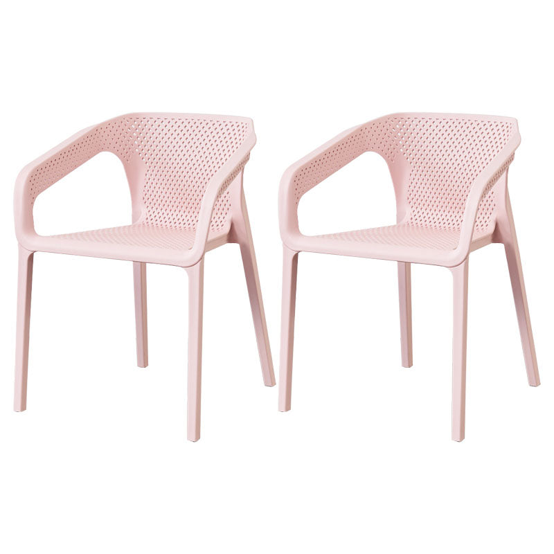 Silla de comedor de cocina escandinava de plástico, sillón con respaldo sólido