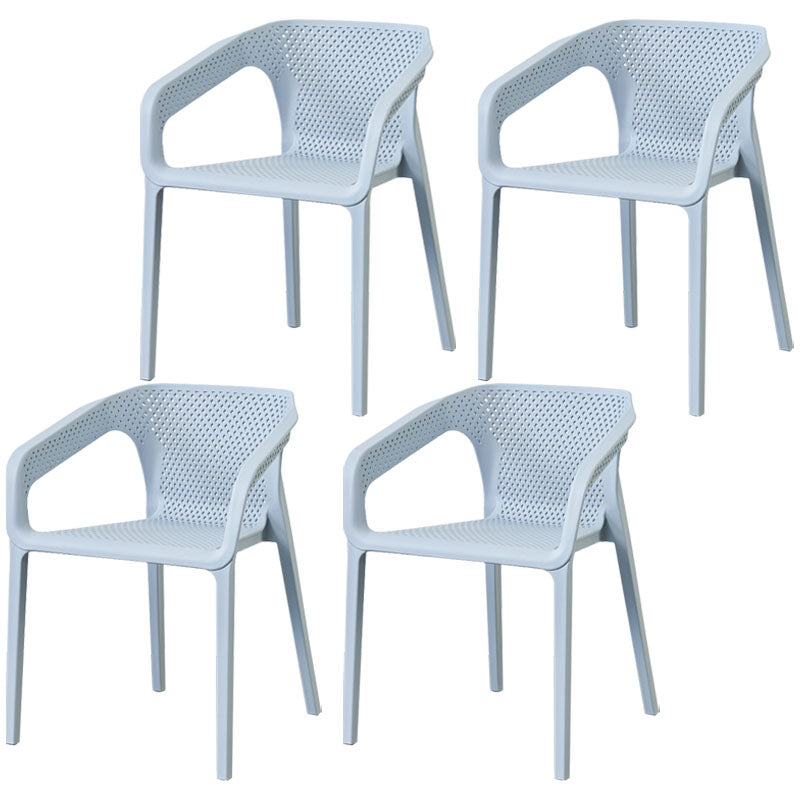 Silla de comedor de cocina escandinava de plástico, sillón con respaldo sólido