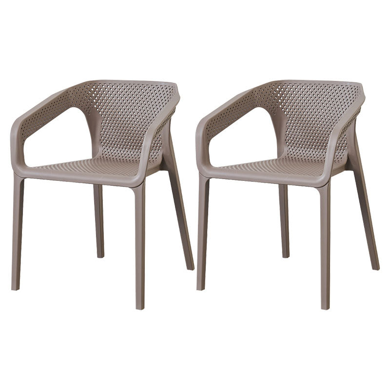Silla de comedor de cocina escandinava de plástico, sillón con respaldo sólido