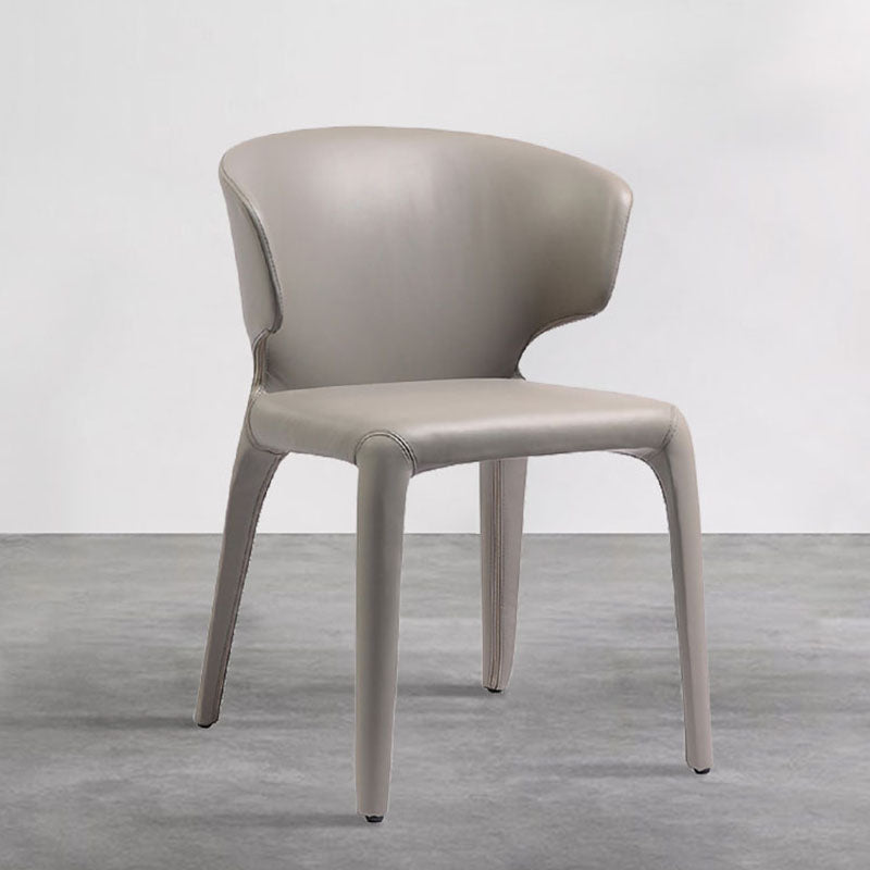 Silla de comedor de cuero sintético contemporáneo, sillas de comedor de metal para uso en restaurantes