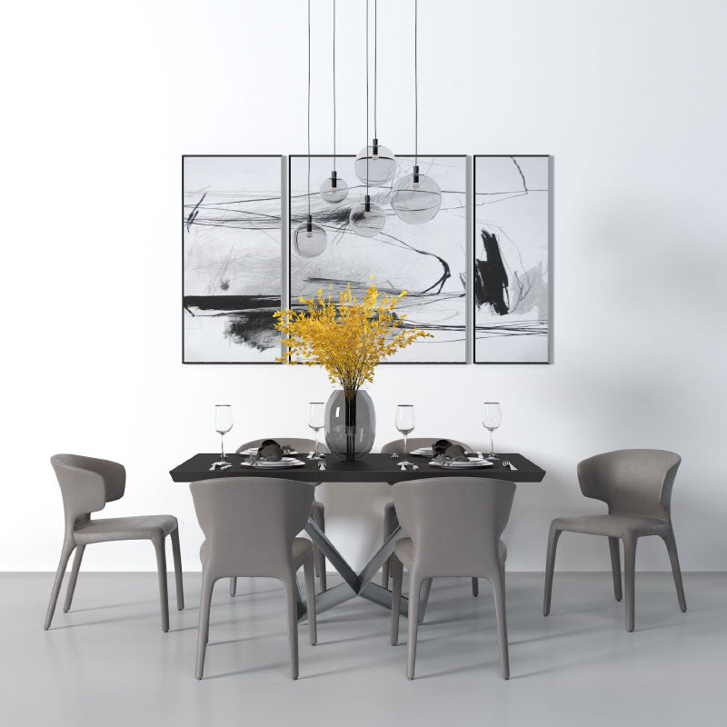 Silla de comedor de cuero sintético contemporáneo, sillas de comedor de metal para uso en restaurantes
