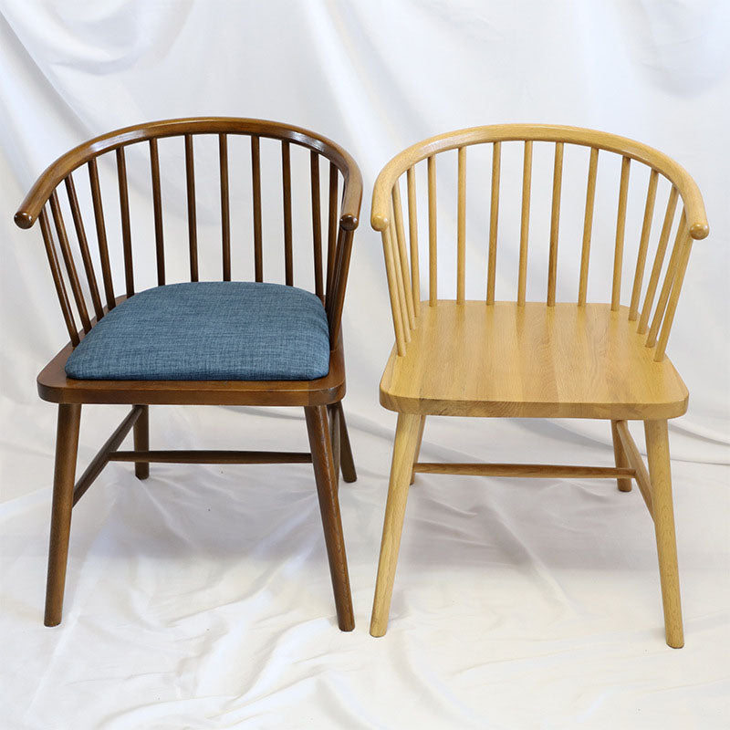 Sillón de madera contemporáneo para estancia en familia, acabado mate, respaldo Windsor, silla de comedor