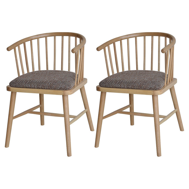 Sillón de madera contemporáneo para estancia en familia, acabado mate, respaldo Windsor, silla de comedor